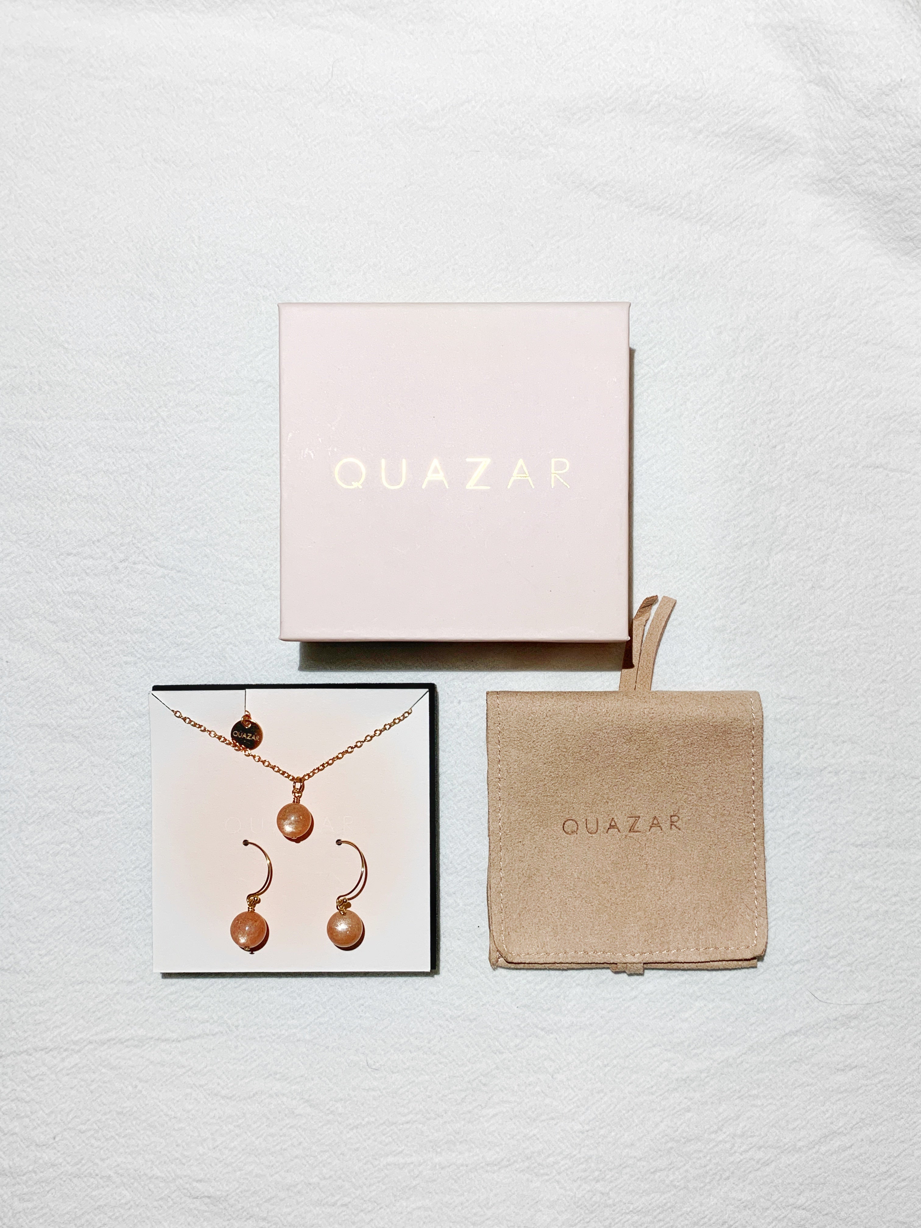 Sun Necklace & Earring Set - 14KGF-QuazarJewelry