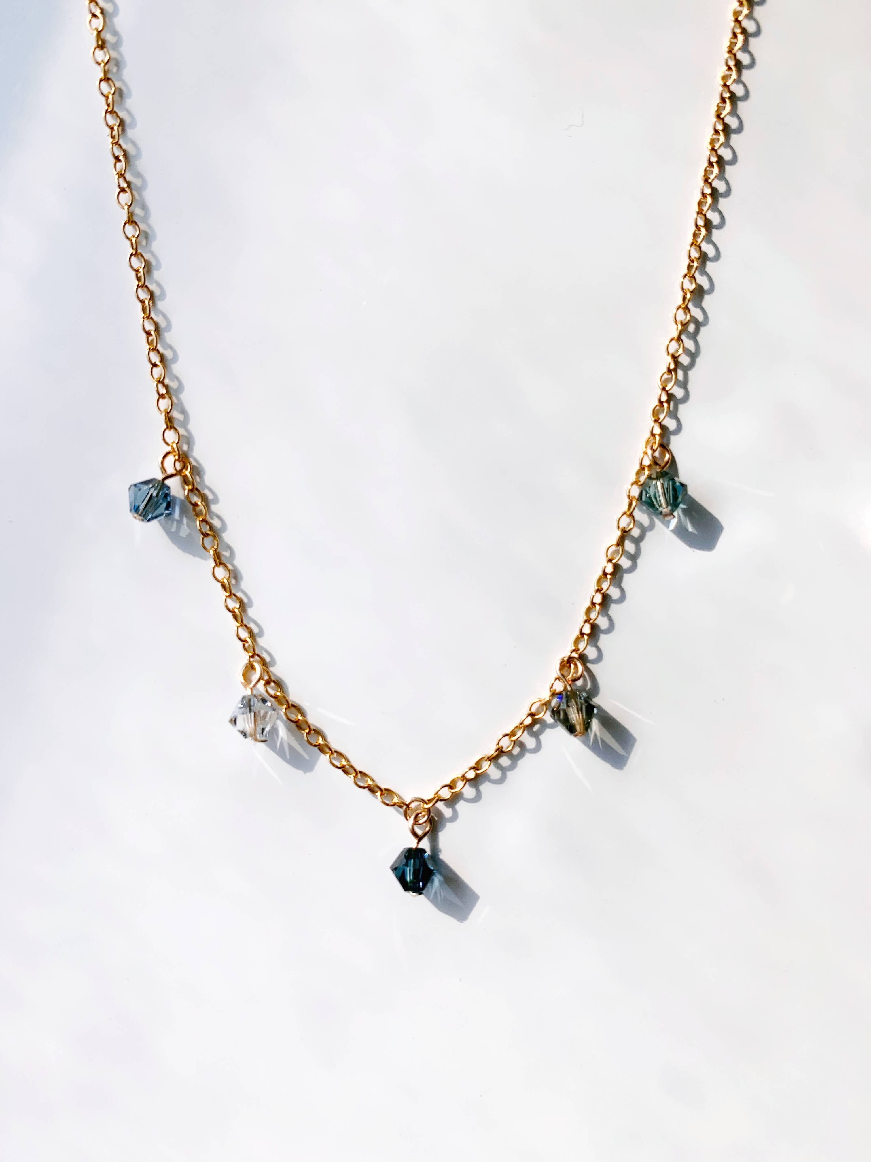 Ocean Sparkles Short Necklace - 14K Gold Filled-Jewelry-QuazarJewelry