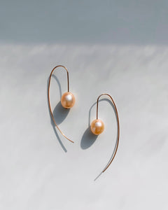 Ariel Pearl Earrings - Gold & Rose Gold Filled-Jewelry-QuazarJewelry